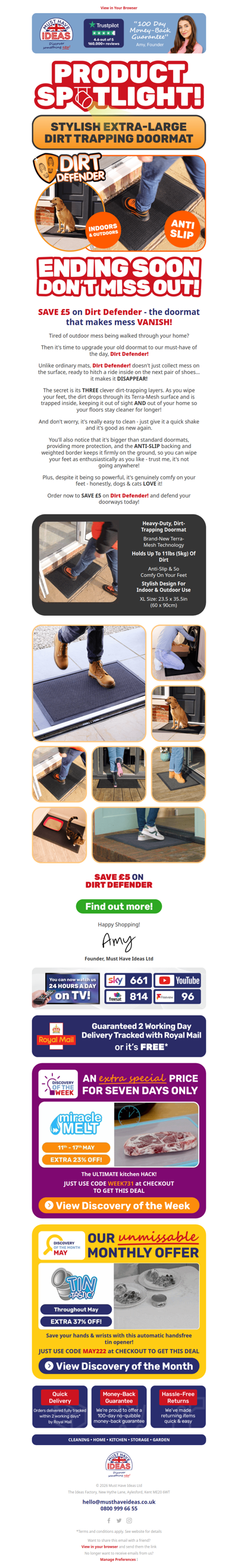 👣 Keep your floors cleaner for longer...