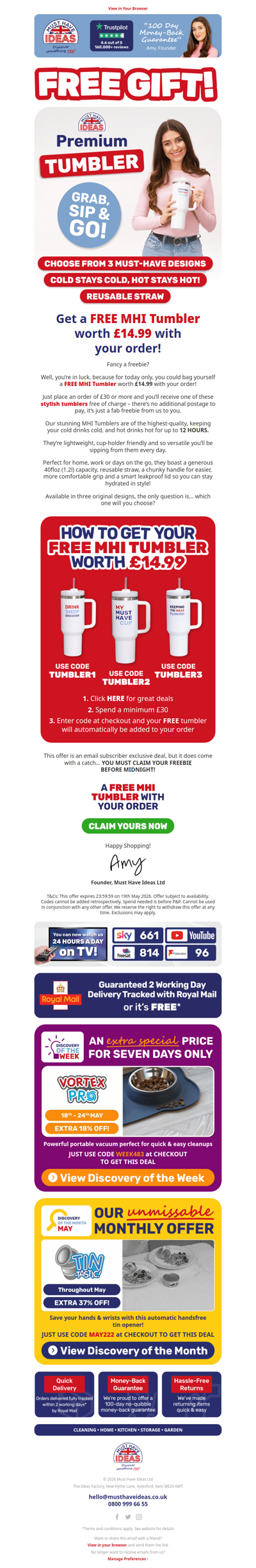 Quench your thirst with a FREE gift!