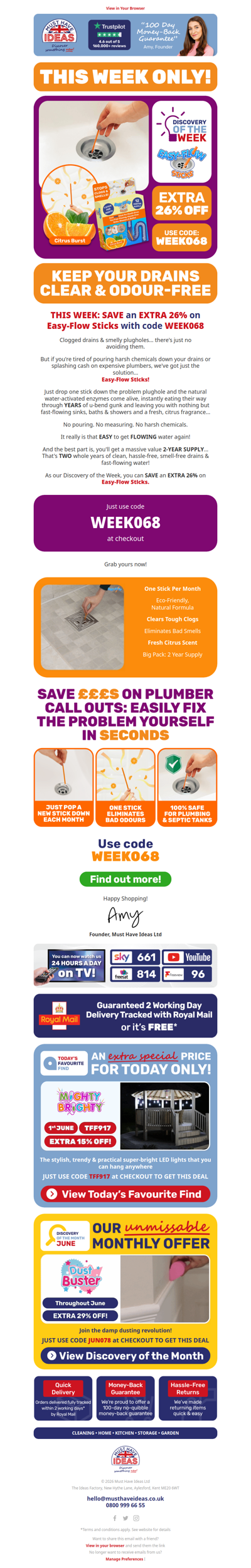 Stick it to your clogged drains! 👋
