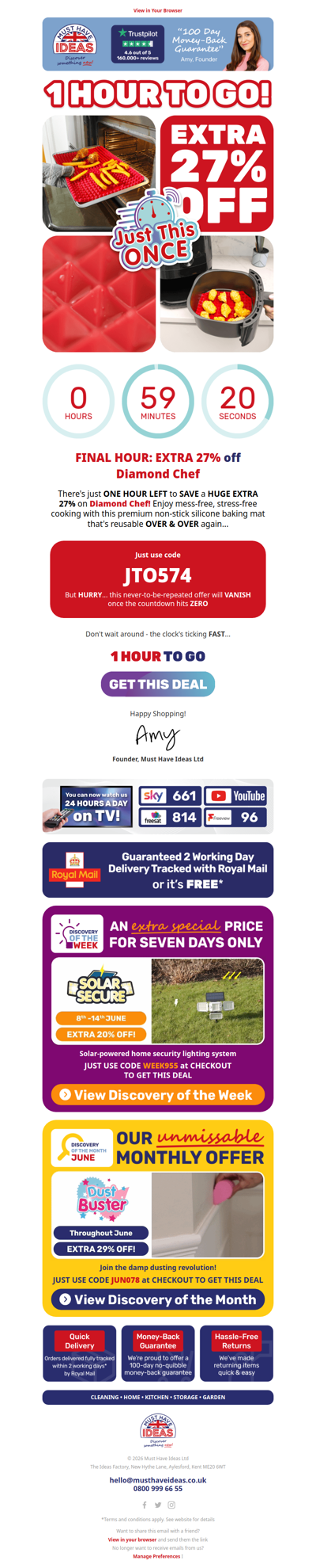 ONE HOUR LEFT TO SAVE