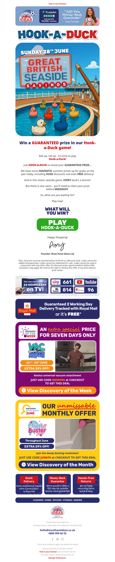 WIN A PRIZE! The Hook-a-Duck stall is OPEN! 🪝🦆