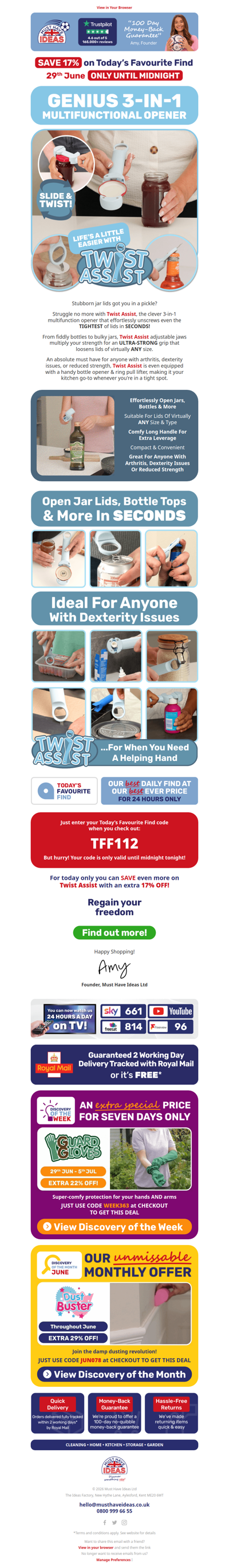 Struggling with jars, bottles and lids? 🖐️