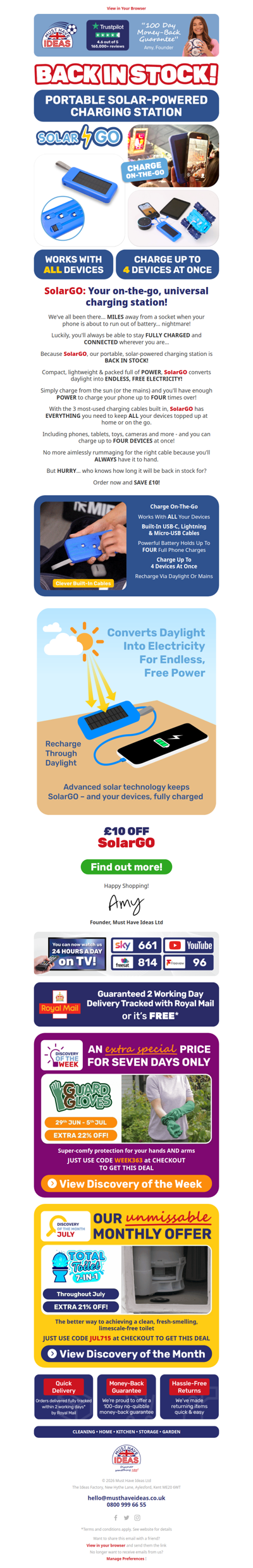 Our plug-free phone charger is BACK 🔋🌞
