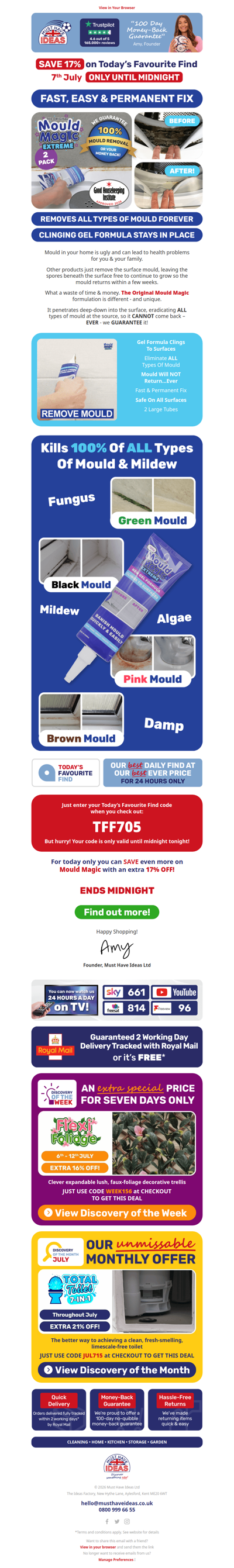 Today only: SAVE BIG on Mould Magic