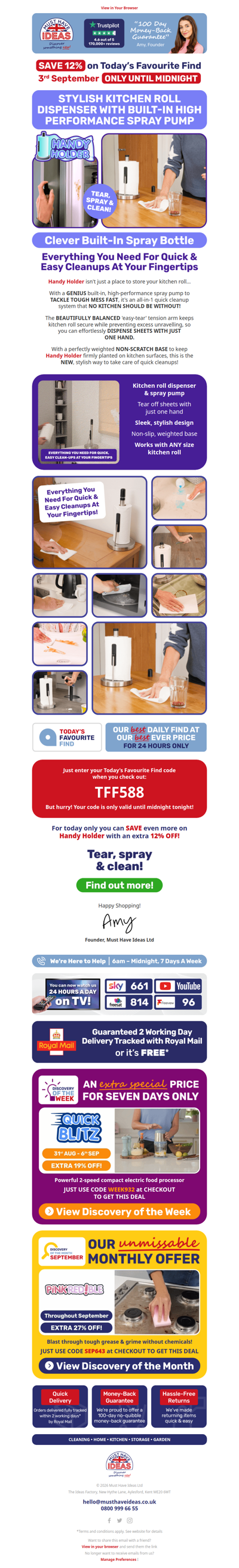 Everything you need for quick kitchen clean-ups... 🫧