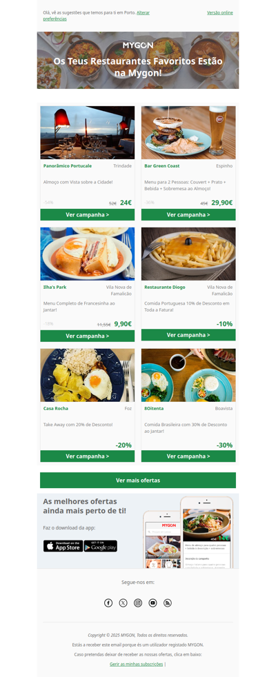 Os Teus Sabores Favoritos com Os Melhores Descontos! 😋