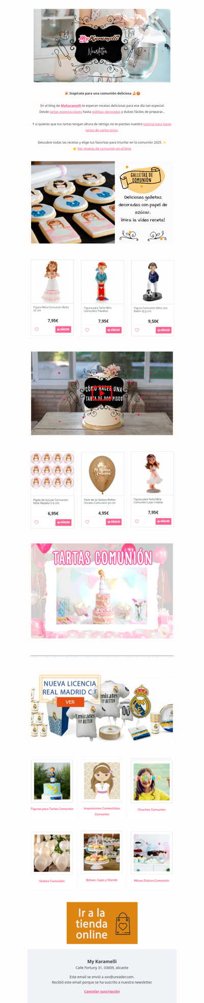 Galletas personalizadas + tartas mágicas = Comunión inolvidable 😍