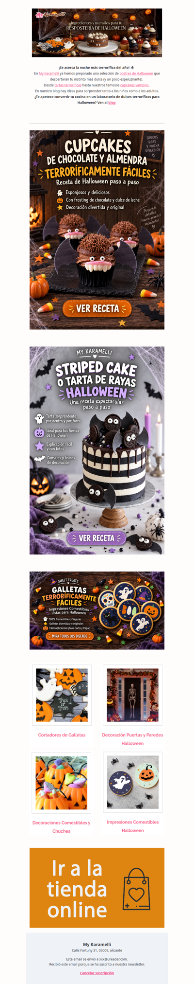 Dulces, tartas y galletas que hechizarán tu fiesta de Halloween 2026 👻✨