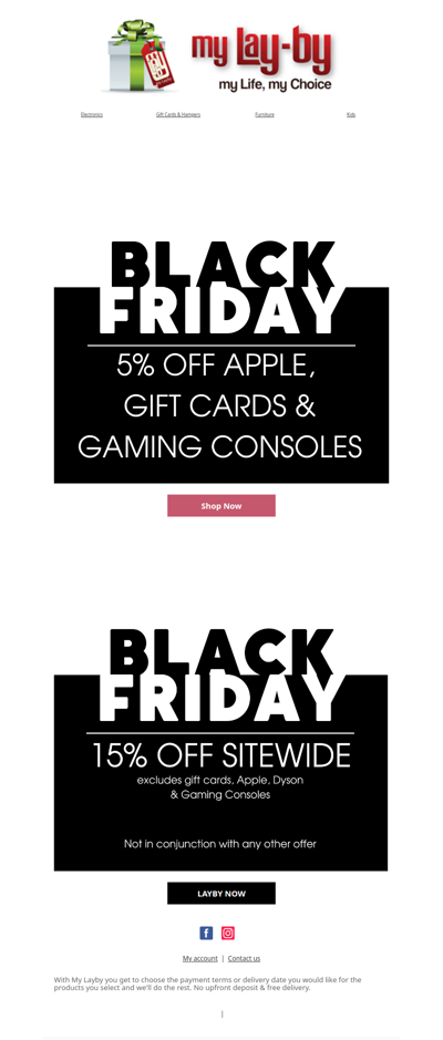 Black Friday Sale is on! 5% off Gift Cards & Apple + 15% off Sitewide!