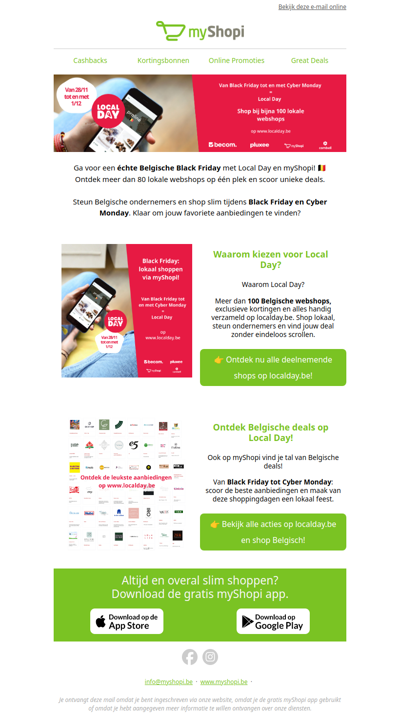 Black Friday: lokaal shoppen via myShopi!