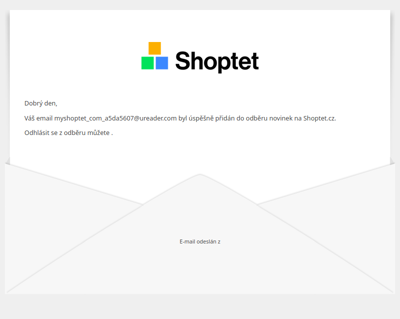 [Shoptet.cz] Vaše registrace do newsletterů