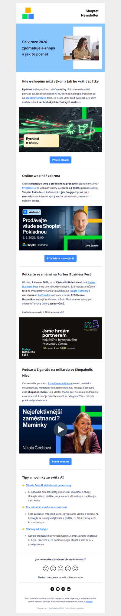 Co v roce 2026 zpomaluje e-shopy a jak to poznat