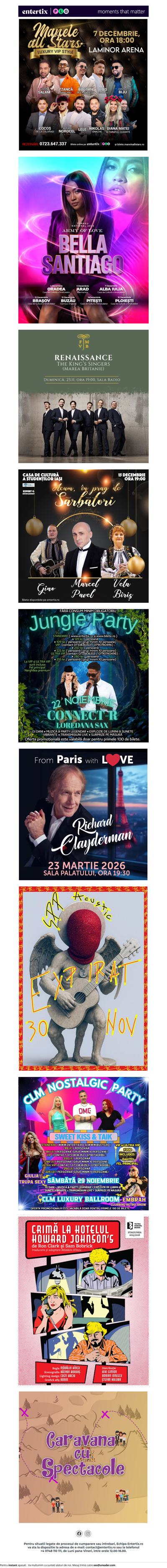 💥 Nu rata cele mai cool concerte