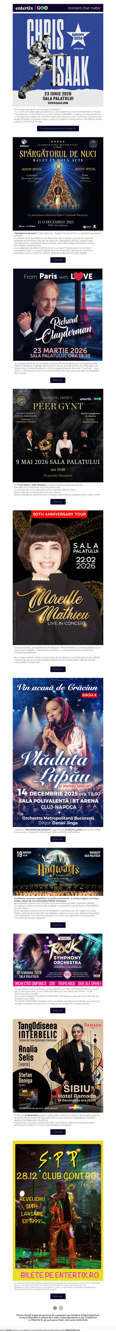 Chris Isaak live la Sala Palatului 🎸