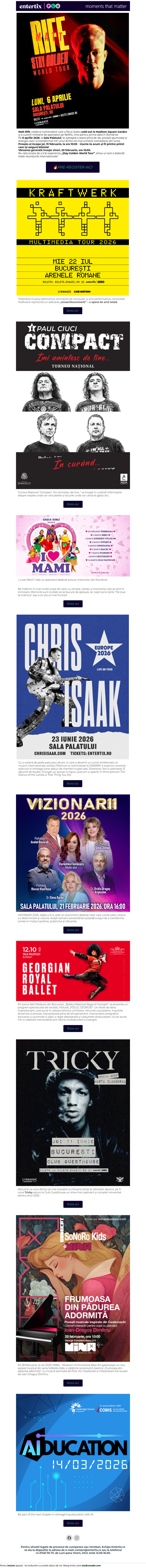 MATT RIFE PE 6 APRILIE LA BUCURESTI. INSCRIE-TE LA PRESALE.