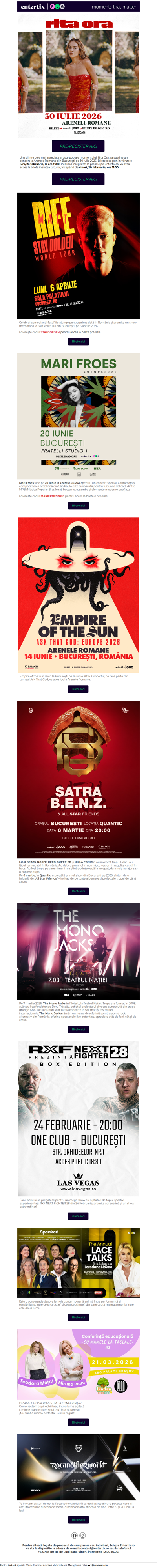 RITA ORA | 30 iulie, Arenele Romane