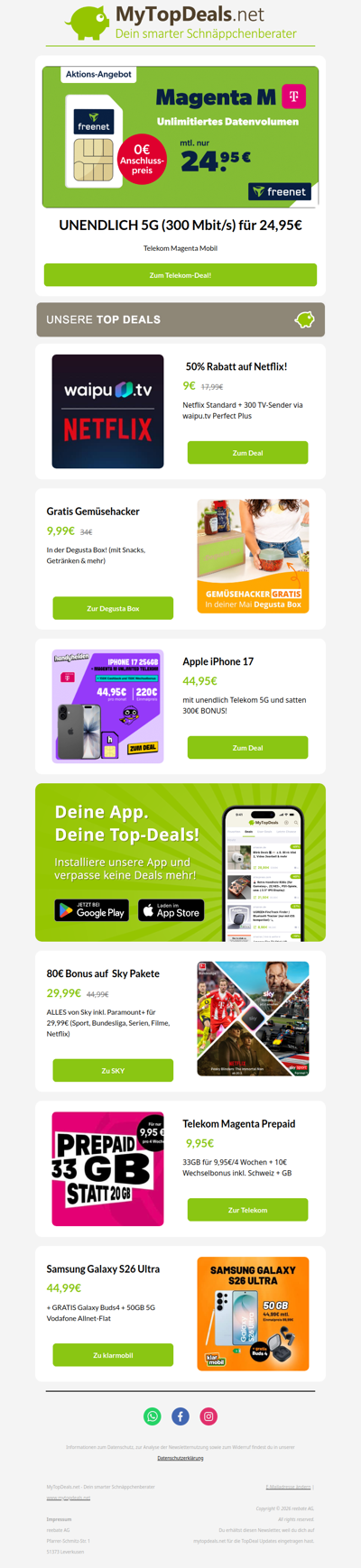 🚨 Telekom-Hammer: Unbegrenztes Datenvolumen zum Knallerpreis!