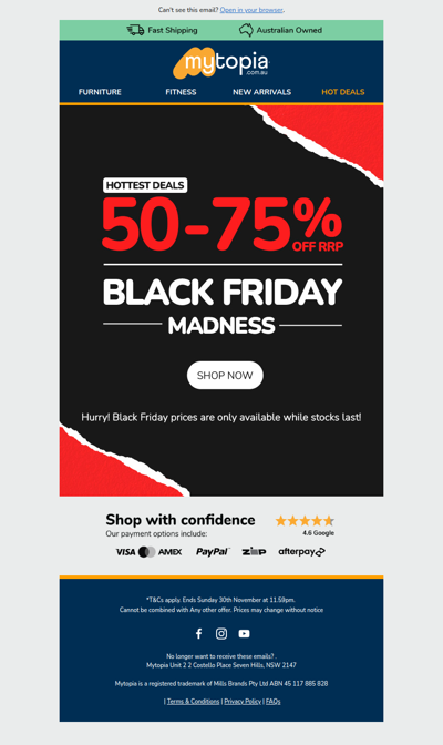 🖤Black Friday Madness: 50–75% Off RRP!