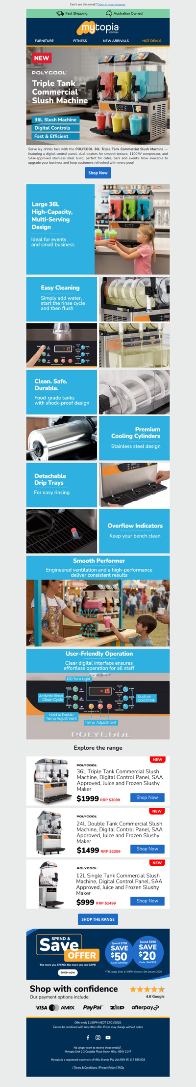 ❄️ POLYCOOL 36L Slush Machine 🥤