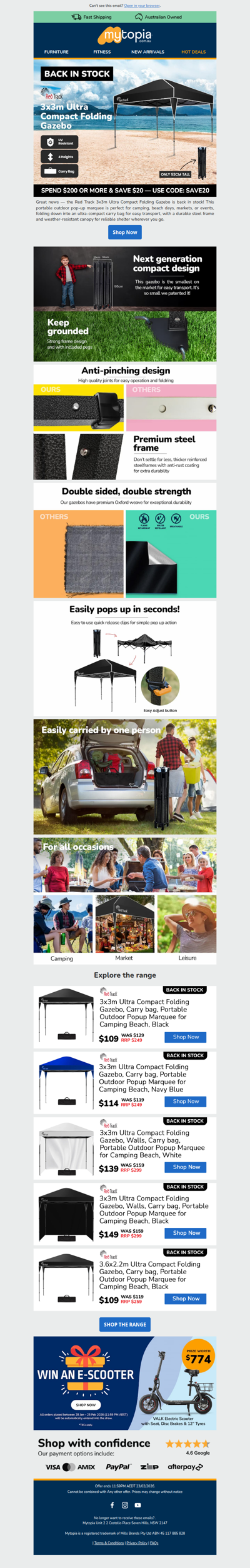 📬 Popular Gazebos Restocked 💥