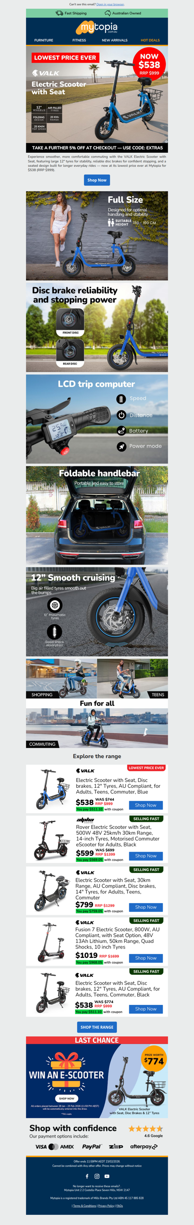 🛴 VALK Electric Scooter — Lowest Price!