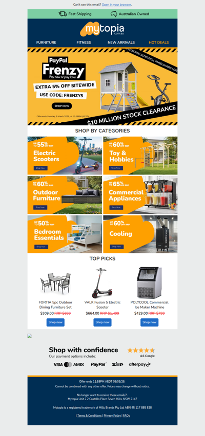 Up to 75% Off RRP + Extra 5% Off!