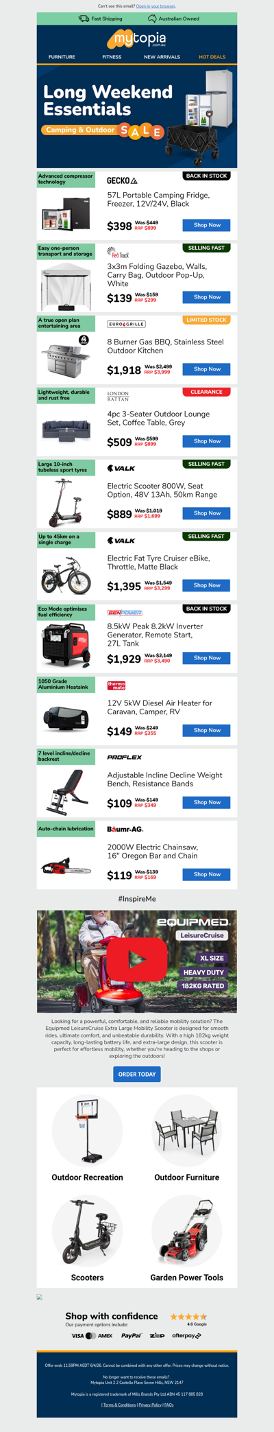 ☀️ Ready for the Long Weekend? 🛒