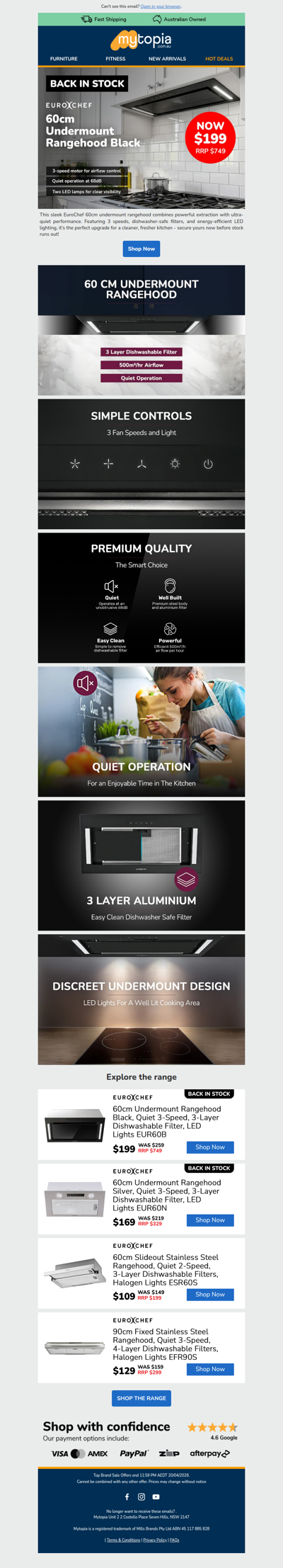 Act Fast 👉 EuroChef Rangehood Just Restocked!