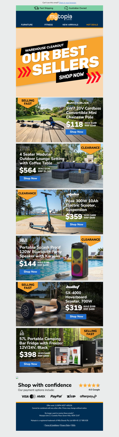 🏷️ Top Picks from our Warehouse Clearout