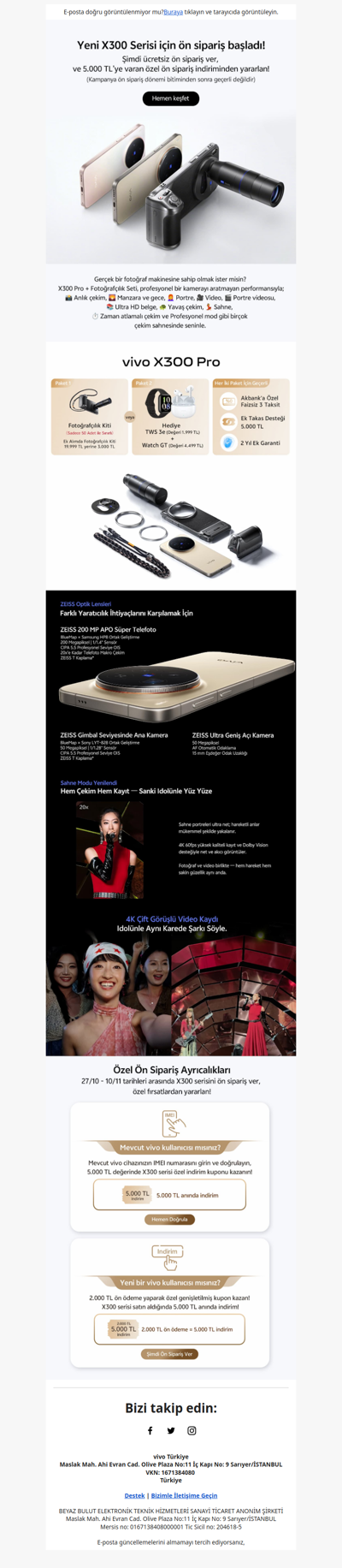 🎁 X300 Serisini şimdi ön sipariş et — 5.000 TL indirim seni bekliyor!