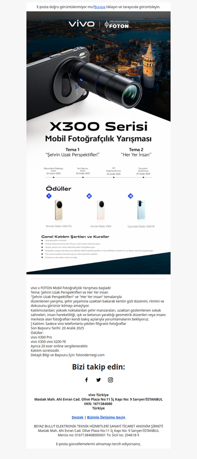 ⭐vivo x FOTON Mobil Fotoğrafçılık Yarışması Başladı!