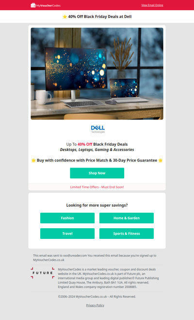 40% Off Black Friday Deals at Dell