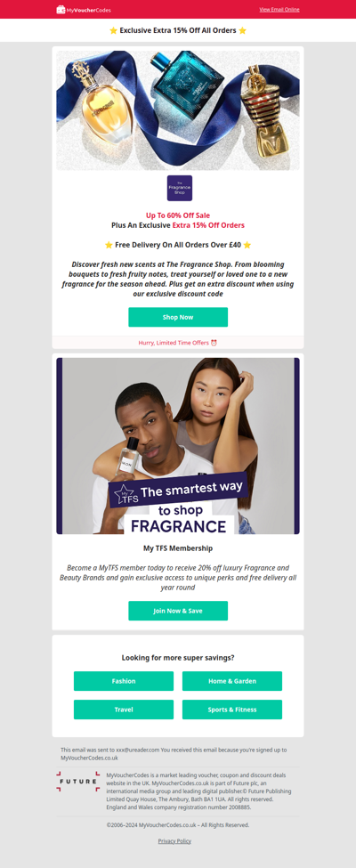 Up to 60% Off Sale at The Fragrance Shop