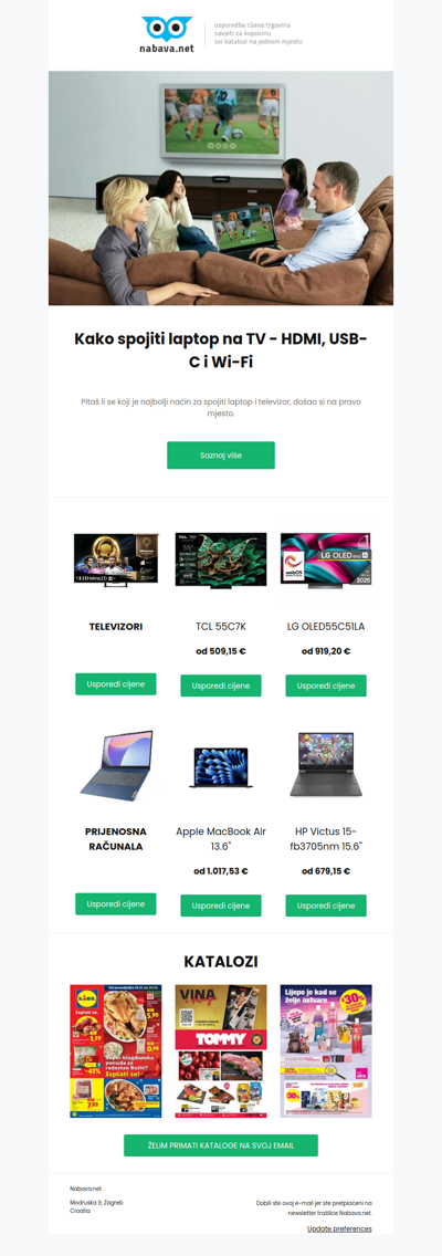 Kako spojiti laptop na TV