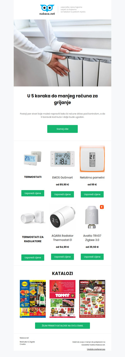U 5 koraka do manjeg računa za grijanje
