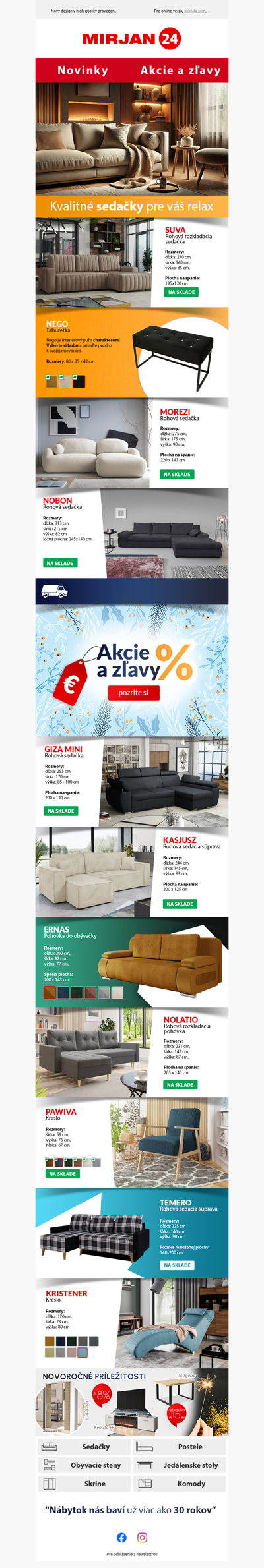 Kvalitné sedačky pre Váš relax 🛋️