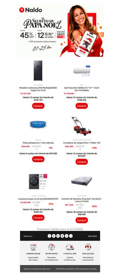 ¡𝗗𝗮𝘁𝗲 𝘂𝗻 𝗴𝘂𝘀𝘁𝗶𝘁𝗼 𝗮𝗻𝘁𝗲𝘀 𝗱𝗲 𝗡𝗮𝘃𝗶𝗱𝗮𝗱! - Hasta 12 cuotas sin interés 🤶