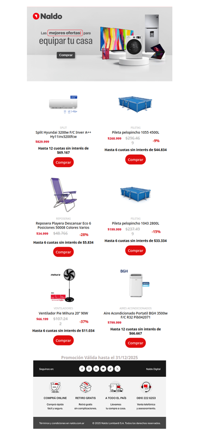 ¡𝗢𝗳𝗲𝗿𝘁𝗮𝘀 𝘂́𝗻𝗶𝗰𝗮𝘀 𝗮𝗻𝘁𝗲𝘀 𝗾𝘂𝗲 𝘁𝗲𝗿𝗺𝗶𝗻𝗲 𝗲𝗹 𝗮𝗻̃𝗼! - Disfrutá el verano a pleno 🌞