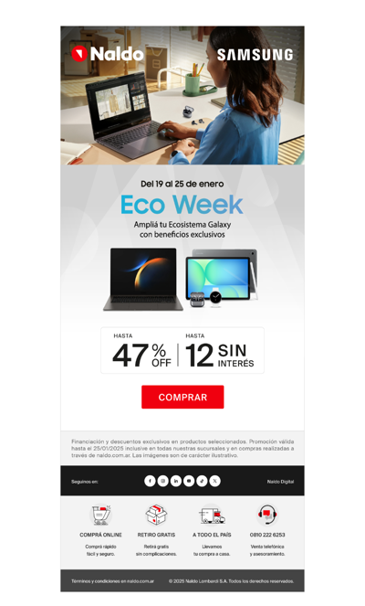 ¡𝗢𝗽𝗼𝗿𝘁𝘂𝗻𝗶𝗱𝗮𝗱𝗲𝘀 𝘂́𝗻𝗶𝗰𝗮𝘀 𝗲𝗻 𝗦𝗮𝗺𝘀𝘂𝗻𝗴 𝗘𝗰𝗼 𝗪𝗲𝗲𝗸! Hasta 47% Off y 12 cuotas sin interés 🎉