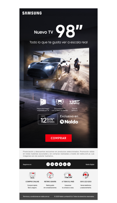 ¡EXCLUSIVO NALDO: Nuevo TV Samsung 98