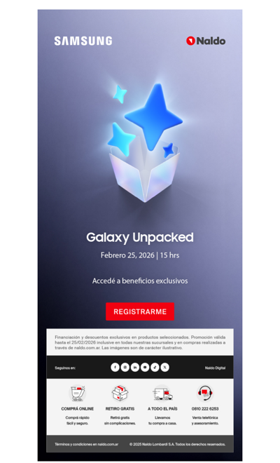 ¡Beneficios Exclusivos! Samsung Galaxy Unpacked - Registrate-