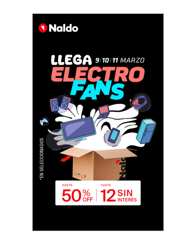 ⚡ Se viene ElectroFans… preparate para hasta 50% OFF + 12 cuotas sin interés en tus productos favoritos