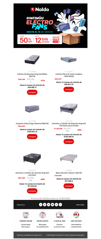 🛏️ Renovar tu descanso es posible 😴 Hasta 50% OFF + 12 cuotas