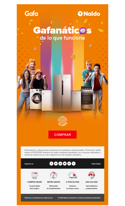 Lavarropas, Heladeras y Freezers Gafa...¡Promo Gafanáticos! Aprovechala 💥