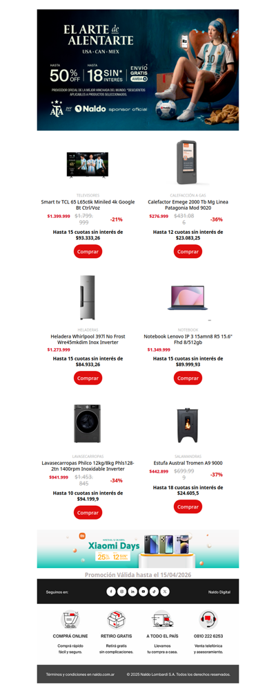 El Mundial y el Frío están cerca...disfrutalos de la mejor manera ❄️