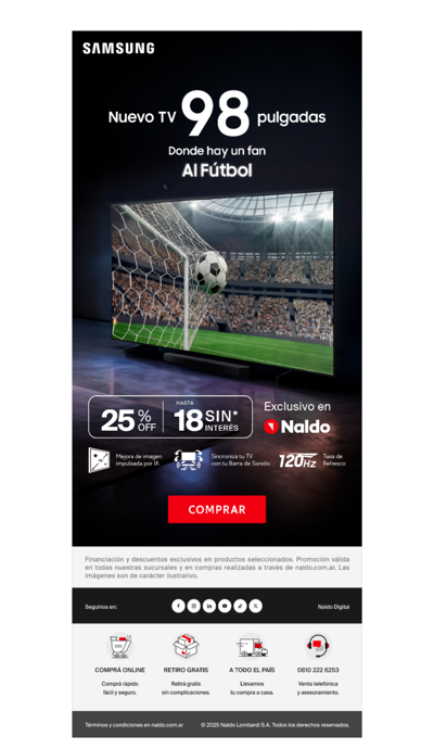 ¡Nuevo Smart TV Samsung 98