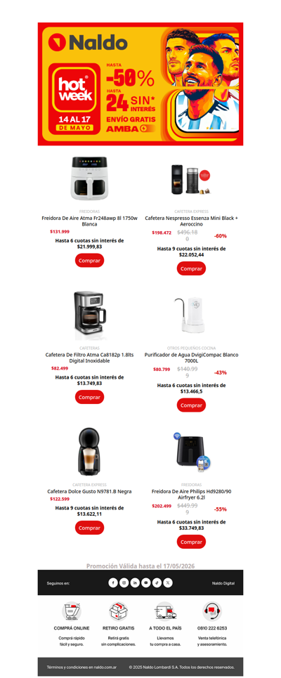 ¡En Hot Week también hay muchas cuotas!