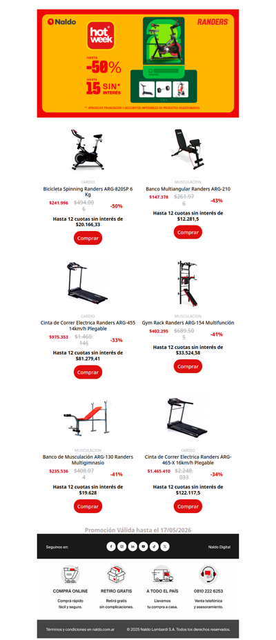 El Ejercicio en casa se prende a Hot Week...Aprovechá estas ofertas 🏋️