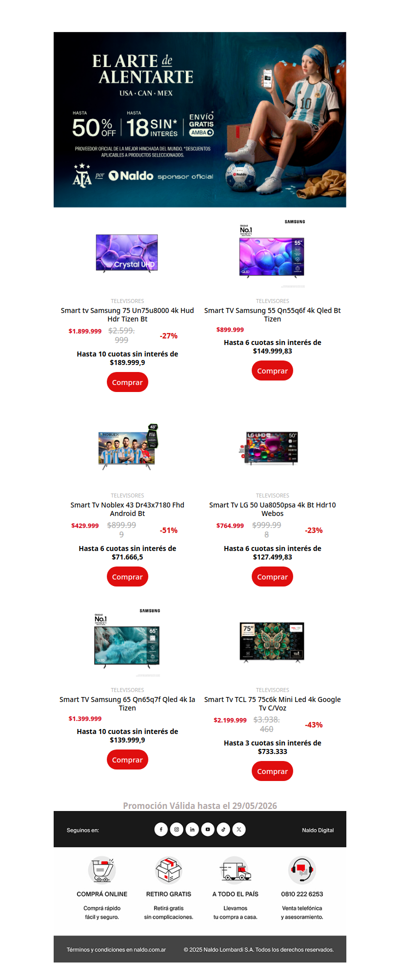 Armá tu Estadio con estas ofertas en TV 🖥️