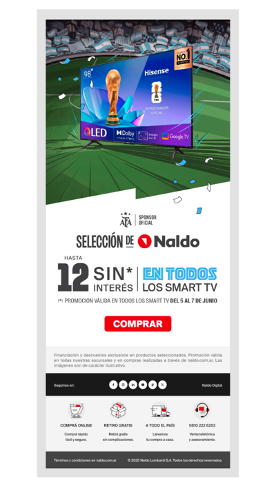 ¡Todos los TV´s en 12 cuotas sin Interés!  - La oportunidad llegó 👀